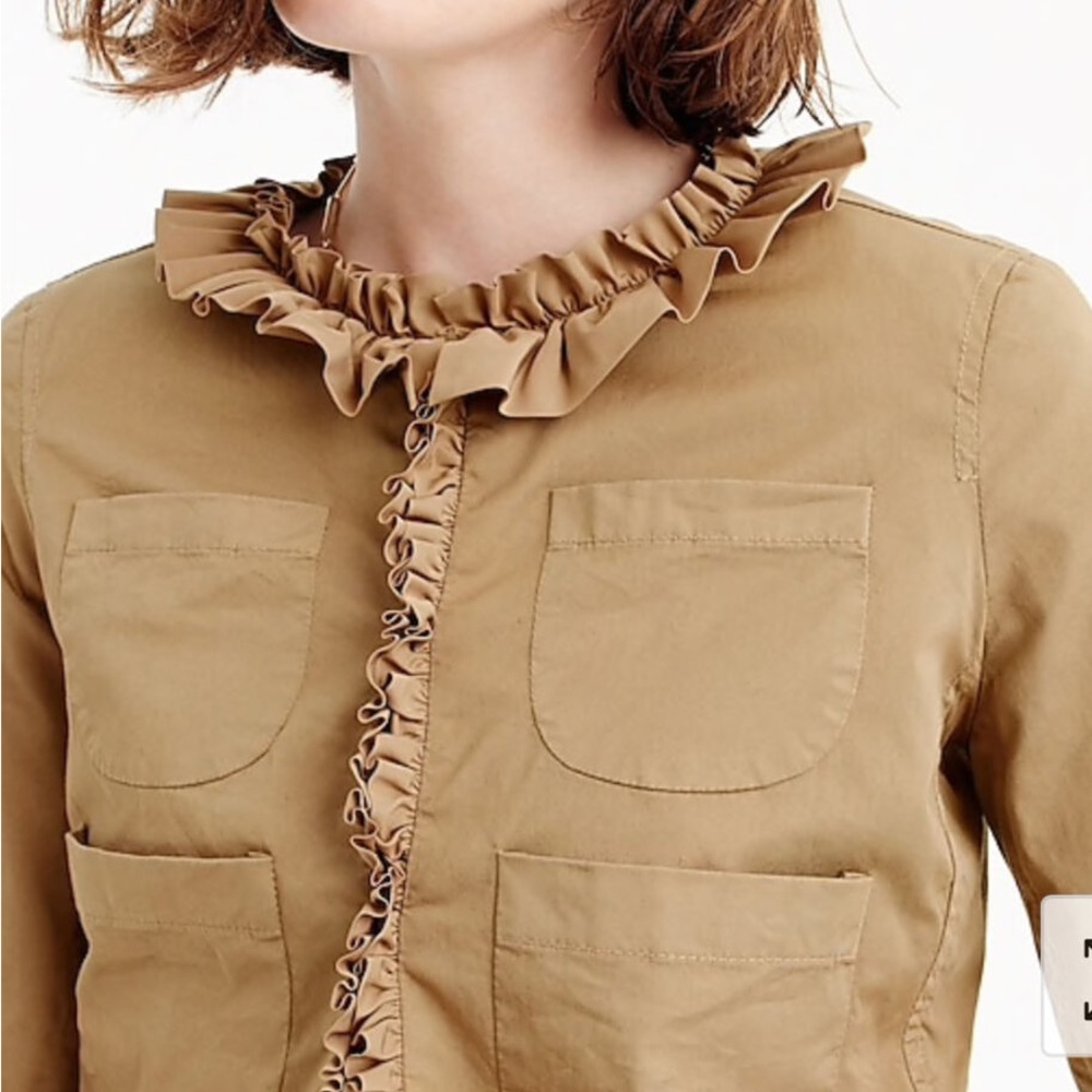 J. Crew Ruffle Chino Blazer - Picture 2 of 6